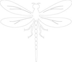 dragonfly    outline silhouette vector