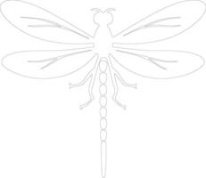 dragonfly    outline silhouette vector