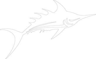 swordfish   outline silhouette vector