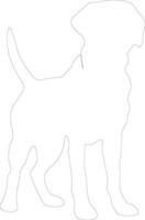 Chesapeake Bay Retriever  outline silhouette vector