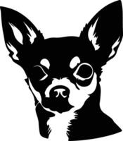 chihuahua silueta retrato vector