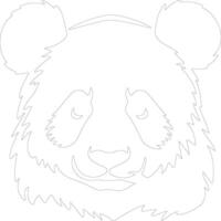 panda  outline silhouette vector