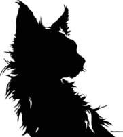 Lykoi Werewolf Cat Cat  silhouette portrait vector