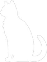 Foldex Cat  outline silhouette vector