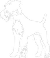 Wire Fox Terrier outline silhouette vector