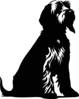 Otterhound black silhouette vector