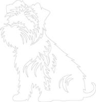 Glen of Imaal Terrier  outline silhouette vector