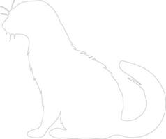 mink  outline silhouette vector