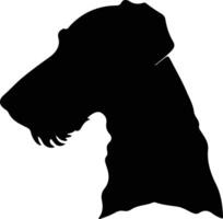 Bedlington Terrier  silhouette portrait vector