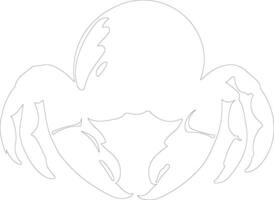 hermit crab  outline silhouette vector