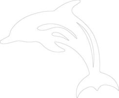 dolphin    outline silhouette vector