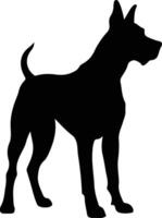 Great Dane  silhouette portrait vector