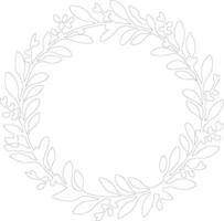 Wreath  outline silhouette vector