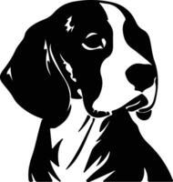 Beagle   black silhouette vector