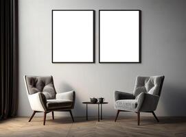 AI generated Minimalist living room photo