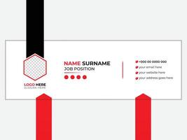 Simple creative email signature card design for personal and company business growth or promotion vector