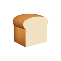 The isolated vector loaf of white or wheat bread emoji icon, as before it is sliced for toast or sandwiches. Bread vector flat icon.