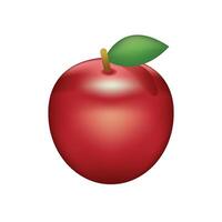 rojo manzana Fruta emoji vector diseño. Arte ilustración agricultura granja producto.