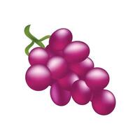 Grapes Fruit Emoji Vector Design. Art Illustration Agriculture Food Farm Product. Grapes isolated on white background.
