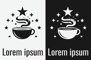 logo café taza para cafetería. diseño de café tienda logo vector