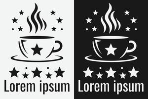 logo café taza para cafetería. diseño de café tienda logo vector