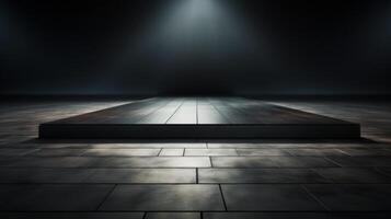 AI generated Minimalist Empty Stage with Soft Diffused Lighting photo