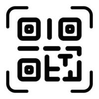 qr código glifo icono antecedentes blanco vector