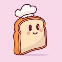gratis vector dibujos animados mascota un pan utilizar sombrero cocinero Arte diseño