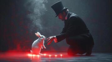 AI generated Magic background for magician advertising photo