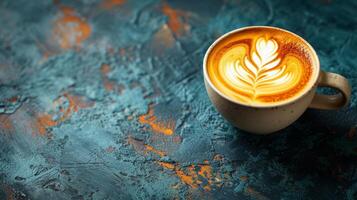 AI generated Abstract beautiful background for cappuccino advertising photo