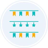 Garland Glyph Two Colour Circle Icon vector