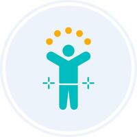 Juggling Ball Glyph Two Colour Circle Icon vector