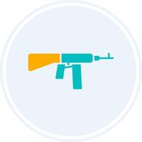 Rifle Glyph Two Colour Circle Icon vector