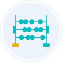 Abacus Glyph Two Colour Circle Icon vector