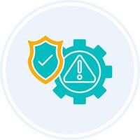 Risk Management Glyph Two Colour Circle Icon vector