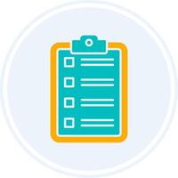 Checklist Glyph Two Colour Circle Icon vector