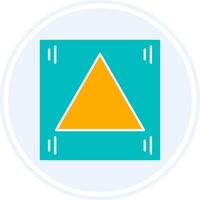 Triangle Glyph Two Colour Circle Icon vector