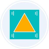 Triangle Glyph Two Colour Circle Icon vector