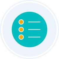 Options Glyph Two Colour Circle Icon vector