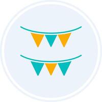 Garland Glyph Two Colour Circle Icon vector