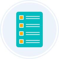 Task List Glyph Two Colour Circle Icon vector