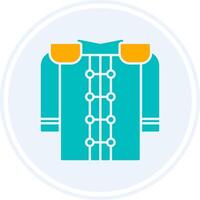 Marching Uniform Glyph Two Colour Circle Icon vector