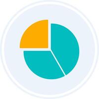 Pie Chart Glyph Two Colour Circle Icon vector