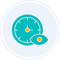 Time Tracking Glyph Two Colour Circle Icon vector