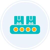 Productive Glyph Two Colour Circle Icon vector