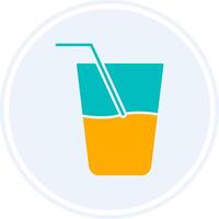 Fresh Juice Glyph Two Colour Circle Icon vector