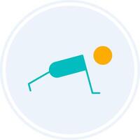 Exercise Glyph Two Colour Circle Icon vector