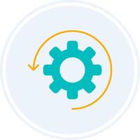 Automate Glyph Two Colour Circle Icon vector