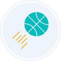 Basketball Glyph Two Colour Circle Icon vector