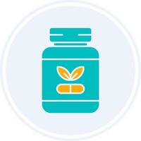 Supplements Glyph Two Colour Circle Icon vector